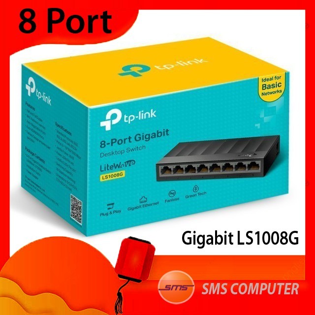Gigabit LS1008G TP-LINK 8 พอร์ต Desktop Switch Hub Tplink LS-1008G