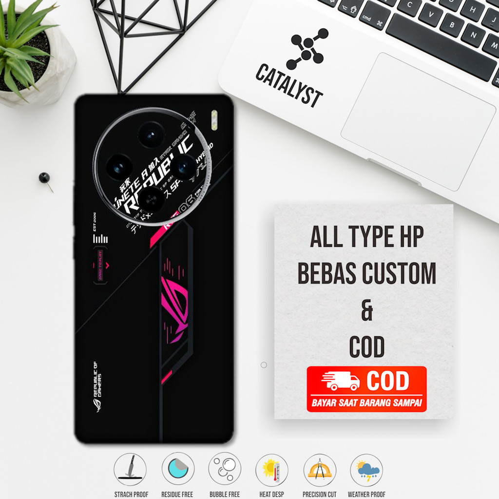 (ซื้อ 1 แถม 2) Garskin Skin Vivo X100 Pro Full Body Rogg Code cs3 - สามารถปรับแต่งได้ - เคสสติ๊กเกอร