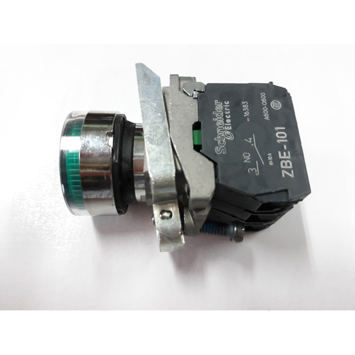 TOMBOL HIJAU Schneider ปุ่มไฟส่องสว่างโลหะสีเขียว Xb4Bw33B5 Xb4Bw33M5 Xb4Bw33G5