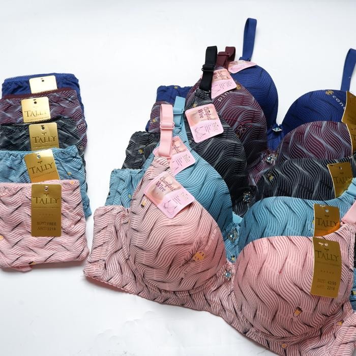 Tally Bra 2218 Bh Set Cd กางเกง I Cup CI 3/4 Cup I Underwire I Size 36 - 42 I Kait3 I Foam