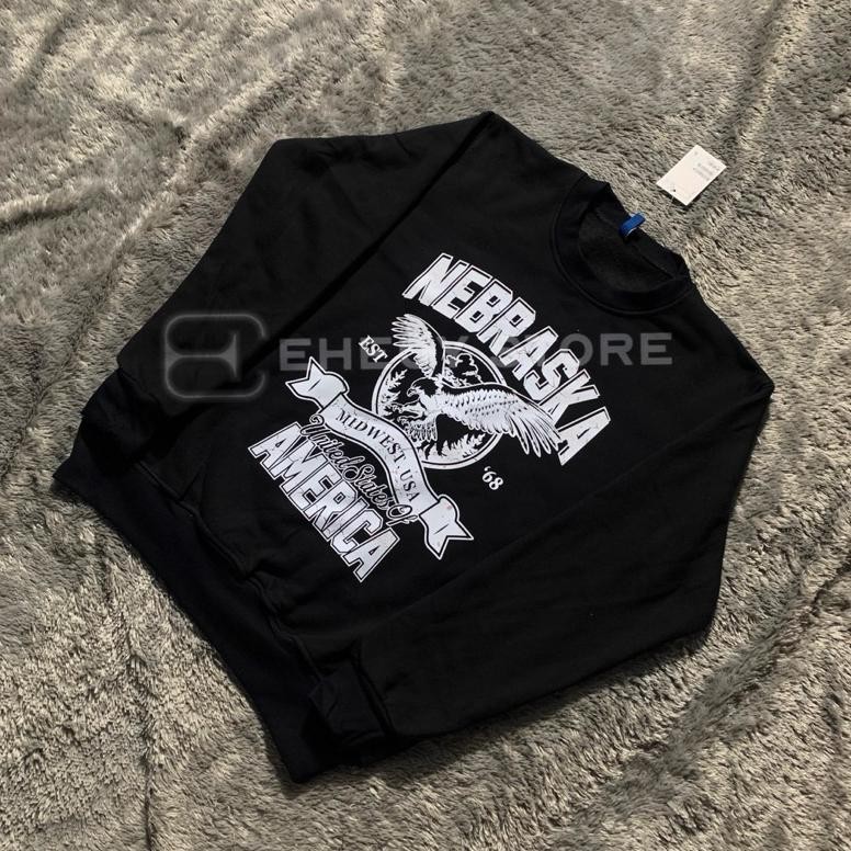 Hm Nebraska Black Fade Smooth Soft Womens Sweater Nebraska Black