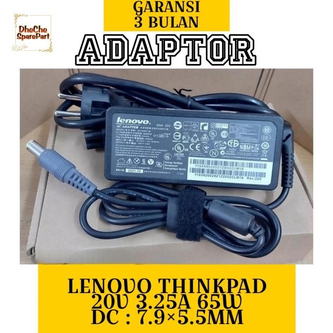 Len0V0 Thinkpad T430S Series 65W 20V 3.25A อะแดปเตอร์ชาร์จ Original Needle Limited