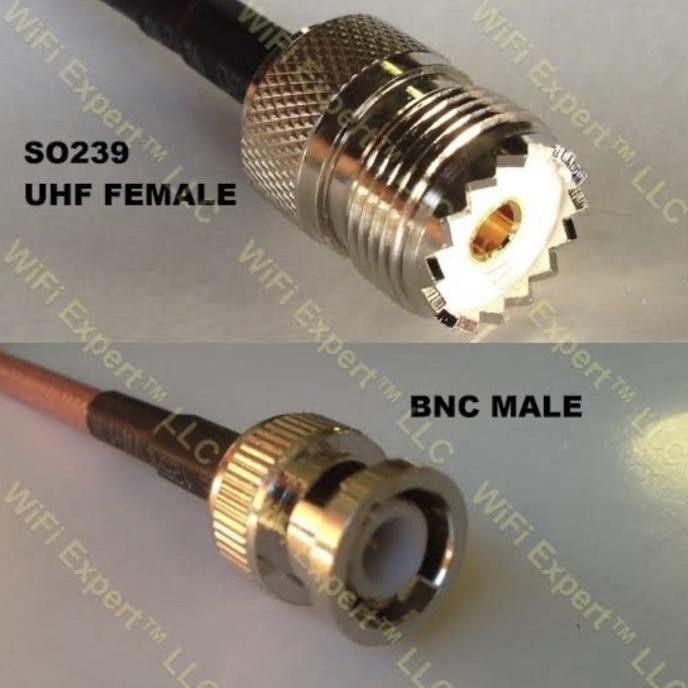 ขายส่ง Rg142D Bnc Male to So239 Pl Female Jumper Cable ยาว 2 เมตร