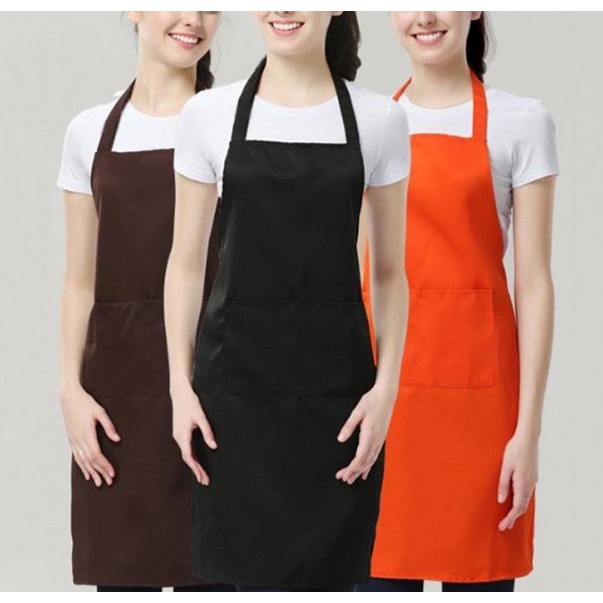 APRON/APRON/RESTAURANT/CHEF/COOKING/PLAIN BLACK APRON ใหม่