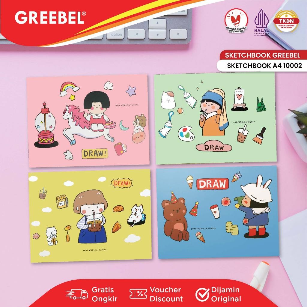 GREEBEL Sketch Book A4 30 แผ่น (10002) Sketch Book Drawing Book