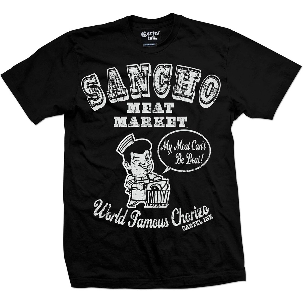 T เสื้อยืด Sancho Meat Market สําหรับผู้ชาย