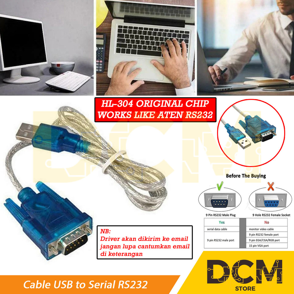 USB to Serial RS232 RS 232 พร้อมสาย CD Driver ATEN สายการเขียนโปรแกรม