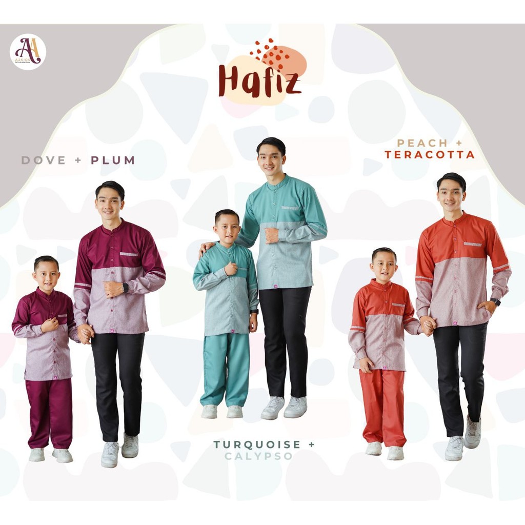 PHATOS STORE - ชุดเสื้อ Koko แขนสั้นและแขนยาวสําหรับเด็กผู้ชาย Junior Teen HAFIZ A2Kids