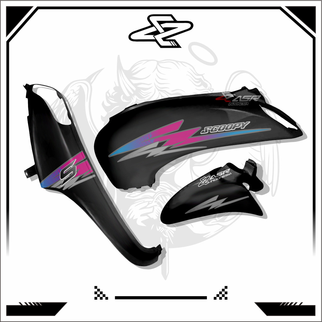 ASR สติ๊กเกอร์ใส Scoopy 2016 รายชื่อสติ๊กเกอร์ STRIPING Cali