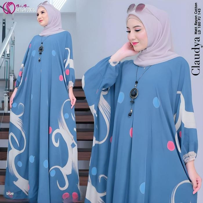 Bilion Kaftan Claudya Dress Super Jumbo Ld 150 Daster Batik Busui ซิปด้านหน้า Gamis เรยอนผ้าบาติก