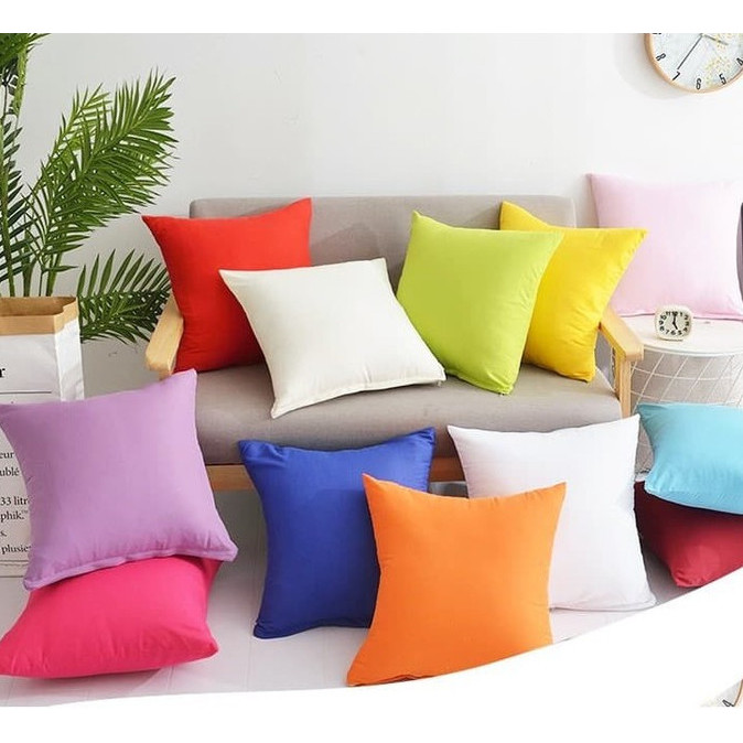 Hijau ปลอกหมอนกันน้ําพร้อมหมอนสีส้มธรรมดาและสีเขียวเข้ม D7Z8