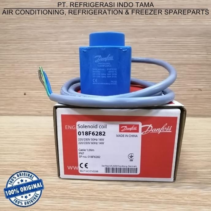 - 220 - 230V CABLE 018F6282 ขดลวดโซลินอยด์ Danfoss AC 50/60HZ 1 M