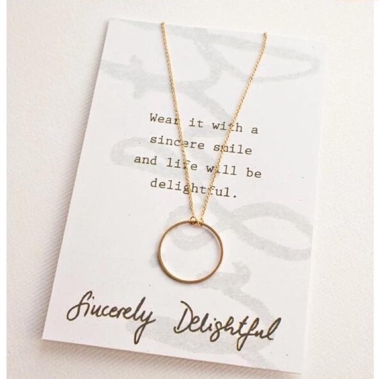 NLD-1419 WDM-2227 สร้อยคอจี้โซ่กลมวงกลมโลหะกลวง Viral