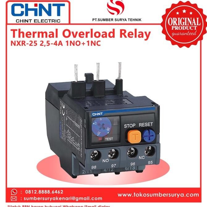 รีเลย์โอเวอร์โหลดความร้อนพิเศษ Nxr 25 / Nxr25 2.5-4 A Chint