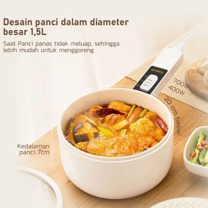 Kadonio กระทะไฟฟ้ามัลติฟังก์ชั่น Non-Stick Anti-Scratch Liner