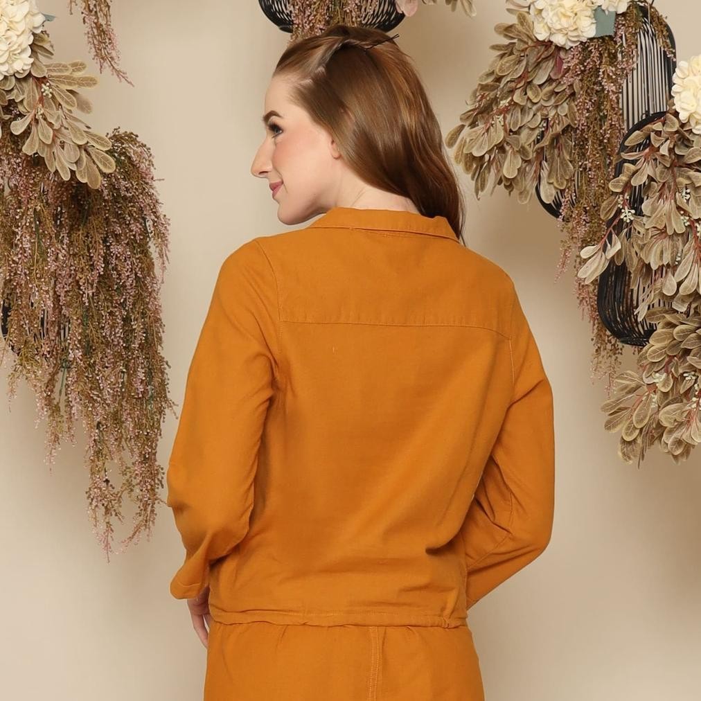 KEMEJA Rodeo - เสื้อเชิ้ตผู้หญิง - Isha - สีส้ม