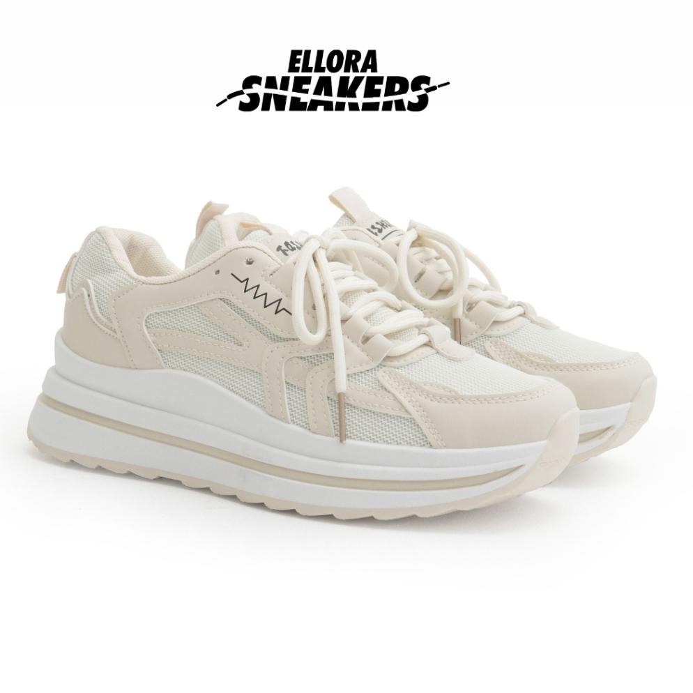 VS ELLORA Carin รองเท้าผ้าใบผู้หญิง (36-40) Casual Woman Sport Shoes Cream