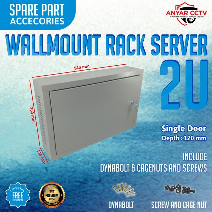- Wallmount Rack Server 2U, ชั้นวางเซิร์ฟเวอร์ประตูเดียว 2U