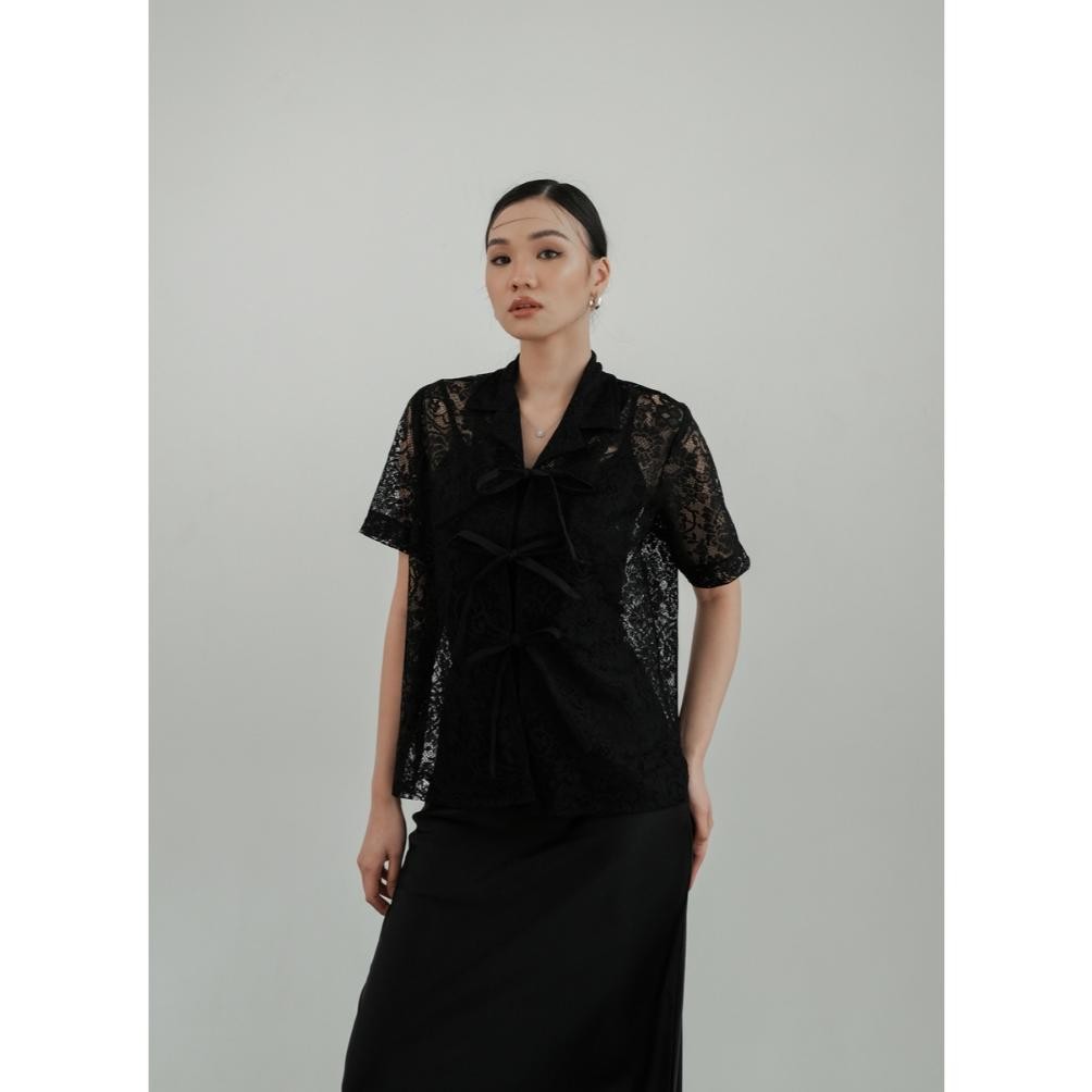 Orchid Outer Brocade Outer with Ribbon Womens Top