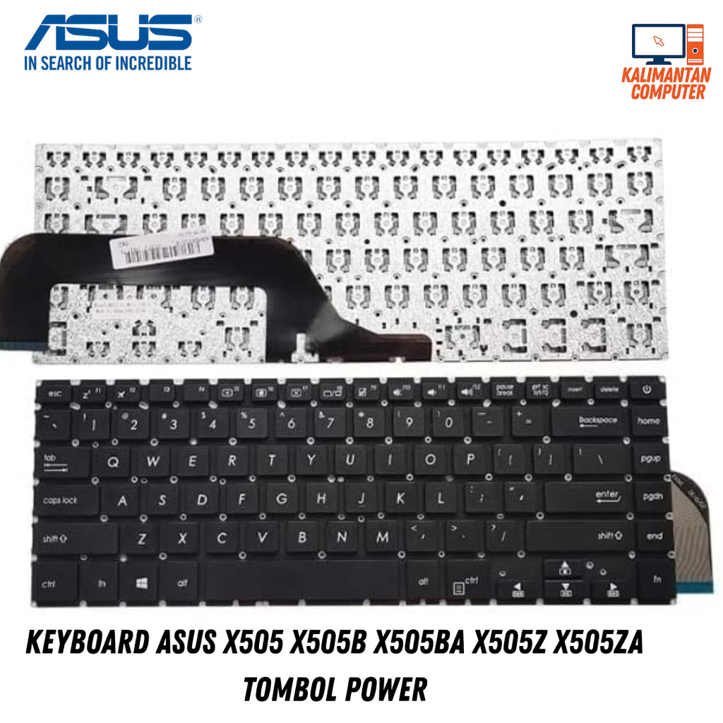 TOMBOL Asus X505 Series เข้ากันได้กับ X505Z, X505ZA, X505B, X505BA ปุ่มพลังงาน