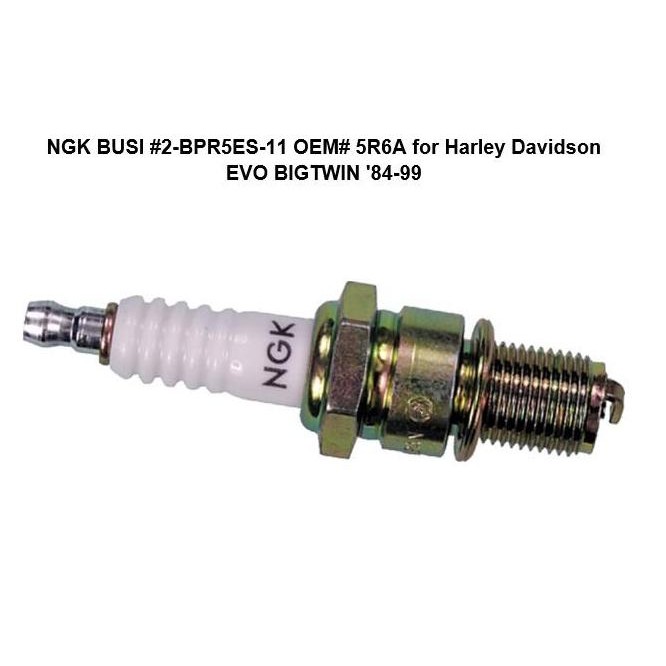 Ngk Spark Plug 2-Bpr5Es-11 Oem 5R6A สําหรับ Harley Davidson Evo Bigtwin 84-99