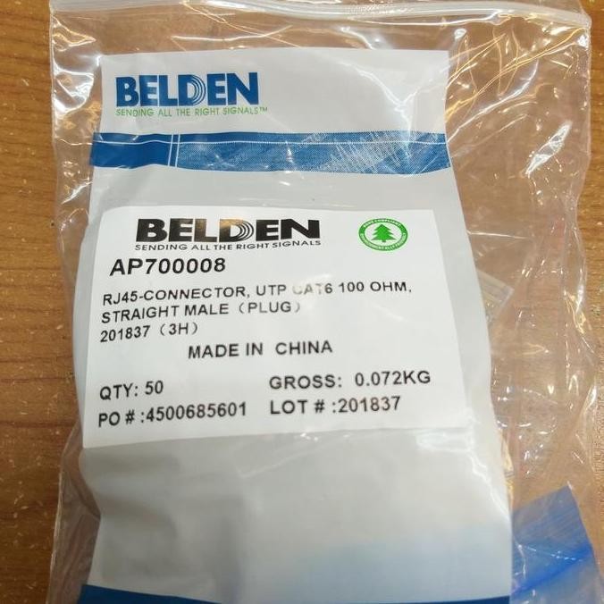 ใหม่ล่าสุด - RJ 45 cat 6 belden / rj 45 belden / belden / ขั้วต่อแมว 6 belden