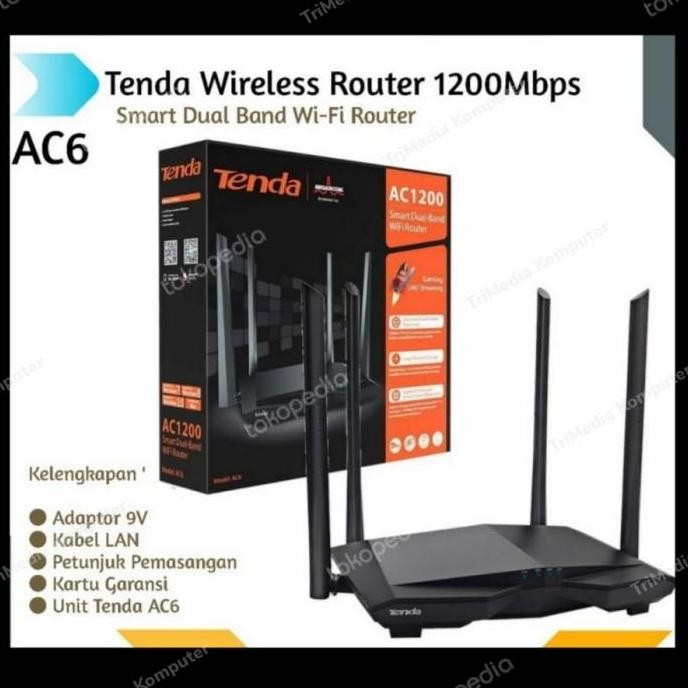 Tenda AC6 Dual Band AC1200 Mbps 5G Wifi เราเตอร์ Extender Repeater