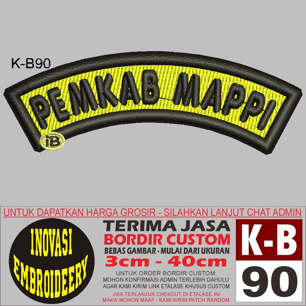 KB90 โลโก้ EMBROIDERY PATCH MAPPI EMBROIDERY - INNOVATION EMBROIDERY TESTIMONI