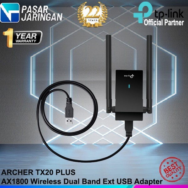 TP-LINK ARCHER TX20U PLUS AX1800 เสาอากาศคู่ USB ไร้สายกําลังสูง