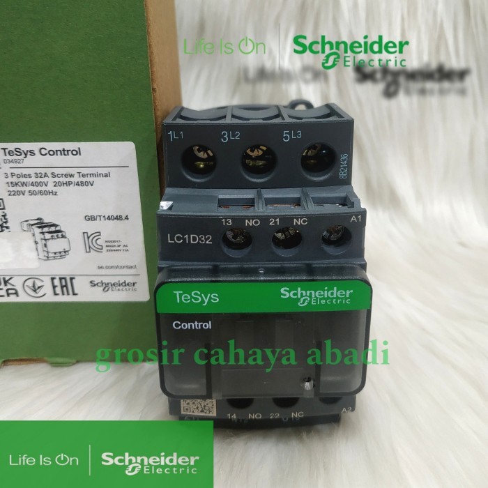 Schneider Lc1D32Q7/Q7 380Vac 50A 3P คอนแทคเตอร์