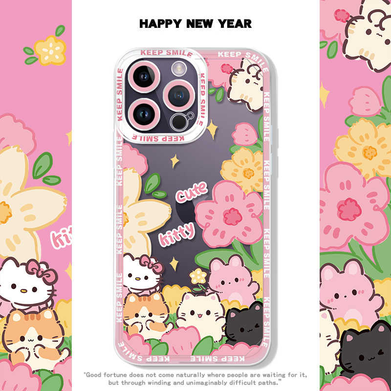 การ์ตูน Flowercat ปลอก Hp Samsung S25 Fe S24 Fe S24 Ultra S25 Ultra S24 Plus S24 Ultra S20 Fe S2 15 