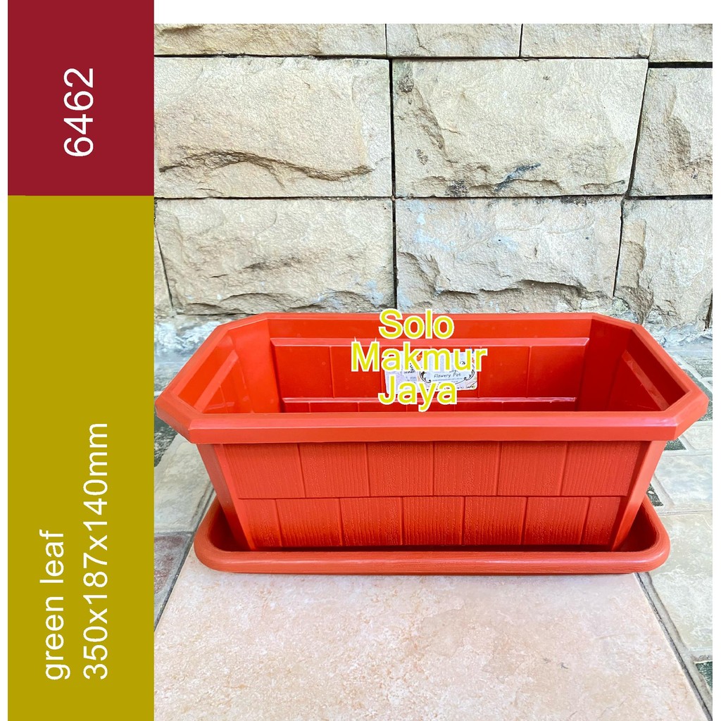 Box Pot 62462 Green Leaf Green Leaf กระถางดอกไม้ กระถางดอกไม้ Rosya 6662 Long Pot