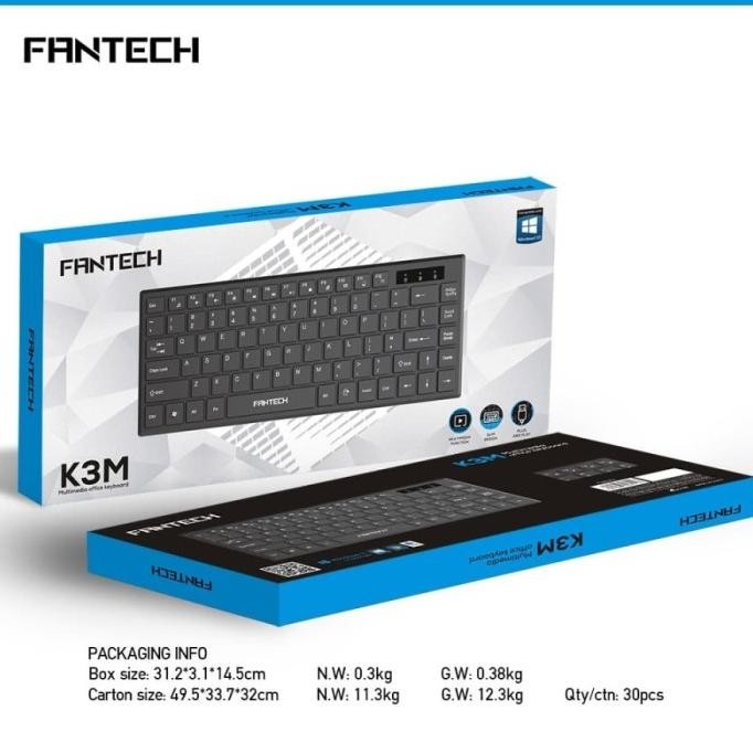 คีย์บอร์ดสํานักงานมัลติมีเดีย Fantech K3M