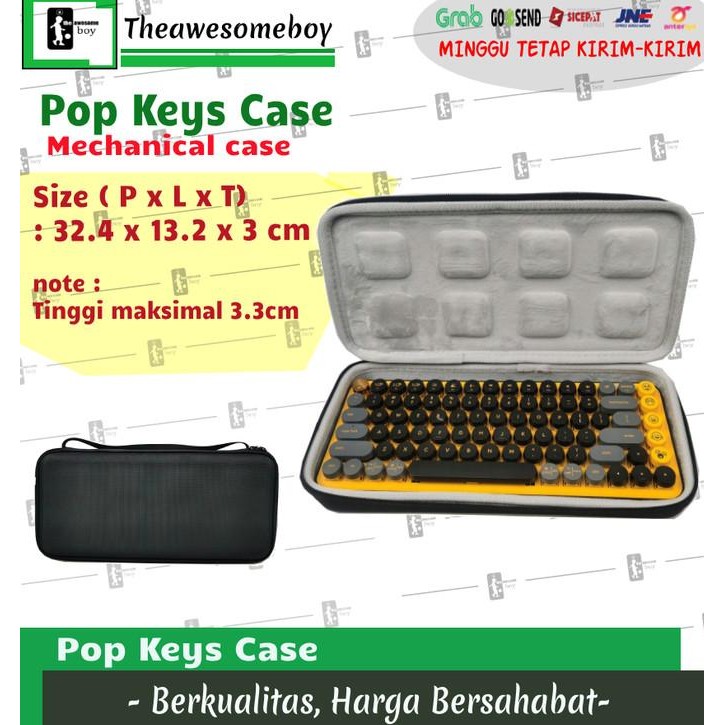 Logitech Pop Keys คีย์บอร์ด Hard Case Casing Tkl Mechanical Hardcase Eva Cover ประหยัด
