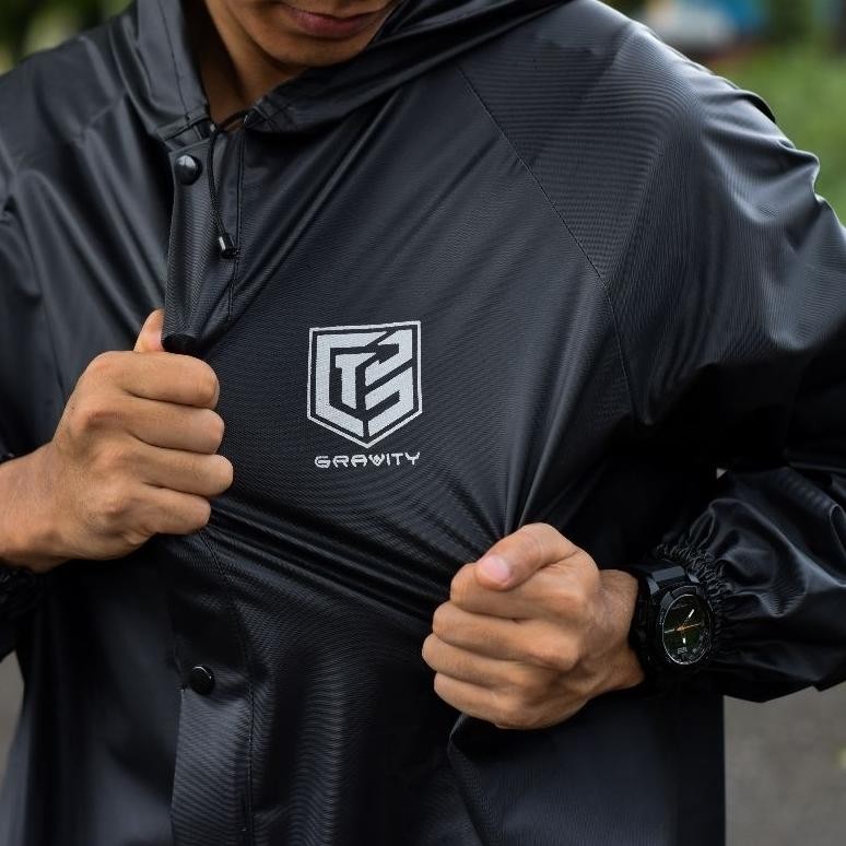 [ SUIT ] GRAVITY ADULT RAINCOAT วัสดุ PVC หนาสําหรับผู้ชายและผู้หญิง 0.25