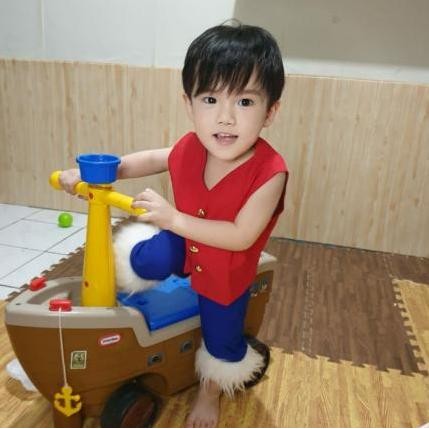 LUFFY ONEPIECE COSTUME สําหรับเด็กคอสเพลย์เด็กอะนิเมะ ONE PIECE