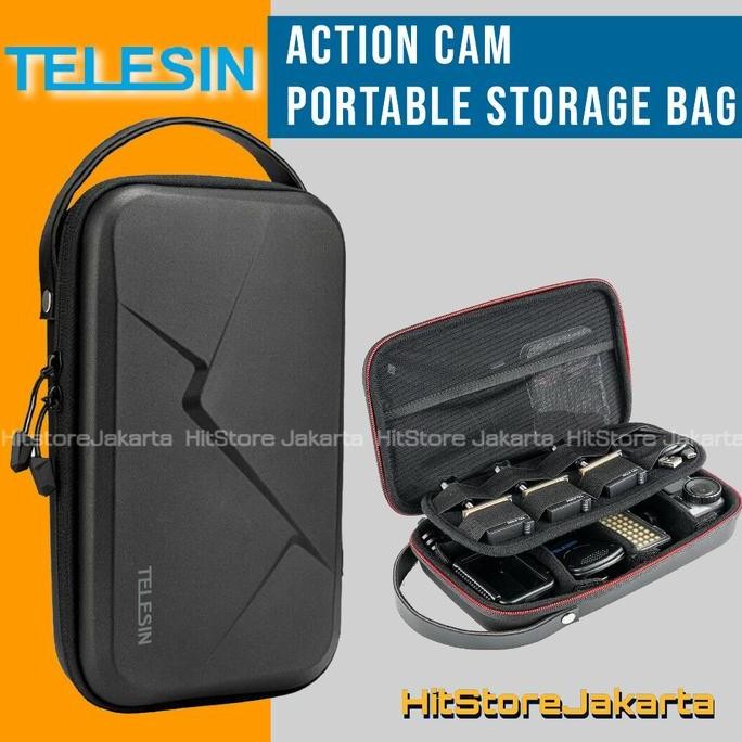 - กระเป๋า Telesin Action Cam กันน้ําแบบพกพาสําหรับกล้อง GoPro YI Insta360 กระเป๋า