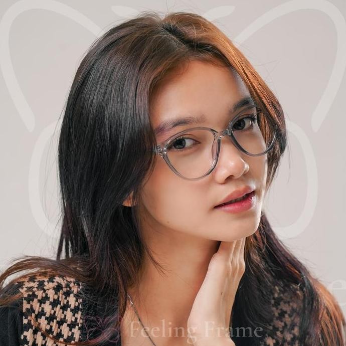 มีจําหน่าย (ซื้อ 1 GR4T1S 1) hana series cat eye กรอบแว่นตาผู้หญิงป้องกันรังสี Blueray Girls เลนส์