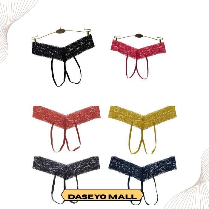 GS WOMEN 87499 NS2 - G STRING LACE OR FINE LACE เปิด V จัดส่งฟรี