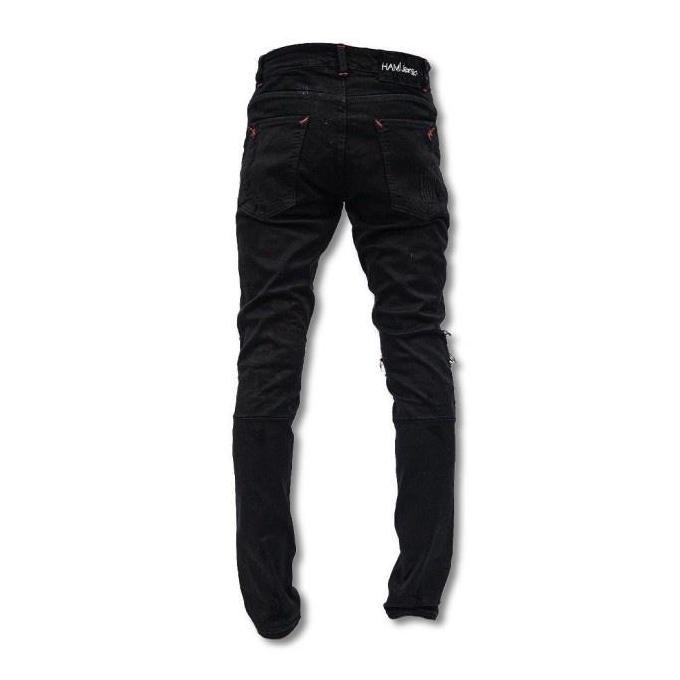 M1 tri biker - สีดําเข้ม - daps Jeans