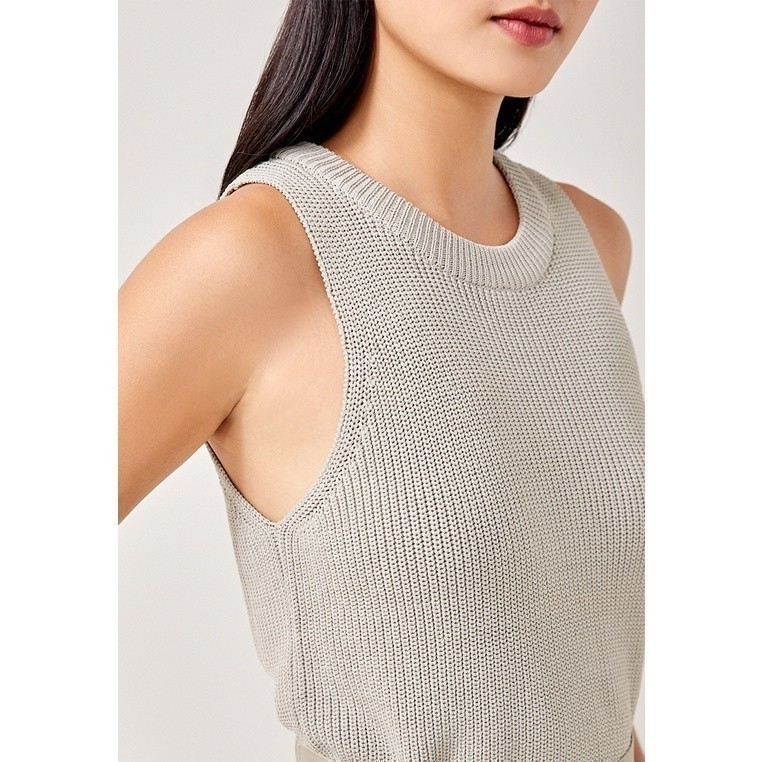 Love, Bonito - เสื้อเชิ้ตผู้หญิง - Carri Cut In Knit Top - Willow