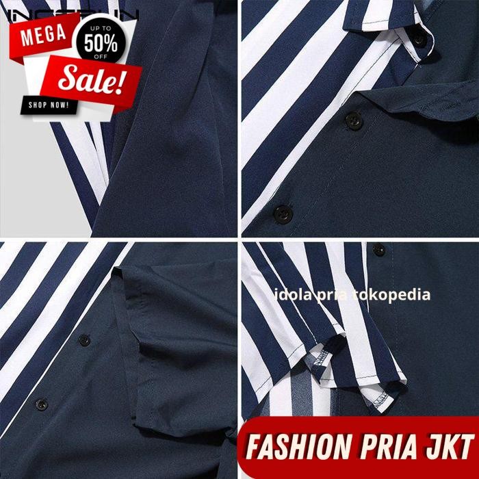 MEN CASUAL SHIRT STRIPE NAVY SERIES.SUMMER SHIRT.SPRING SHIRT / MEN CASUAL SHIRT STRIPE NAVY SERIES.