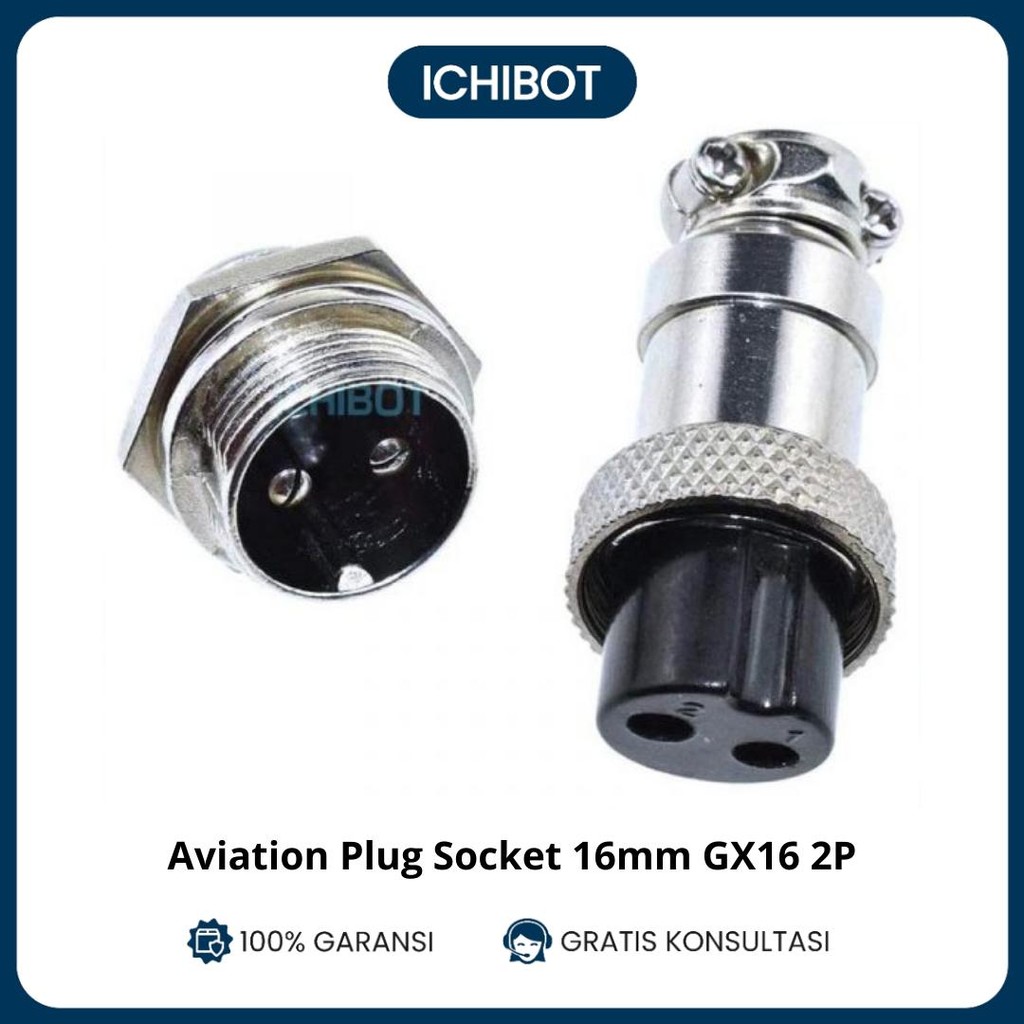 ตัวเชื่อมต่อการบิน GX16 16 มม. 2-Pin ชายหญิงปลั๊กซ็อกเก็ต Aviasi