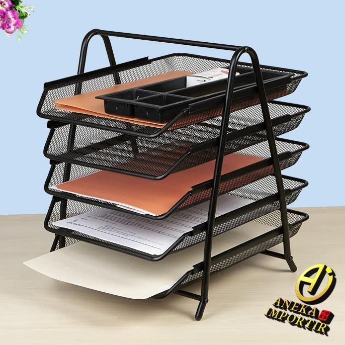 Letter Document Paper Rack 5 Stacks Paper Document Letter Tray Tier CDS