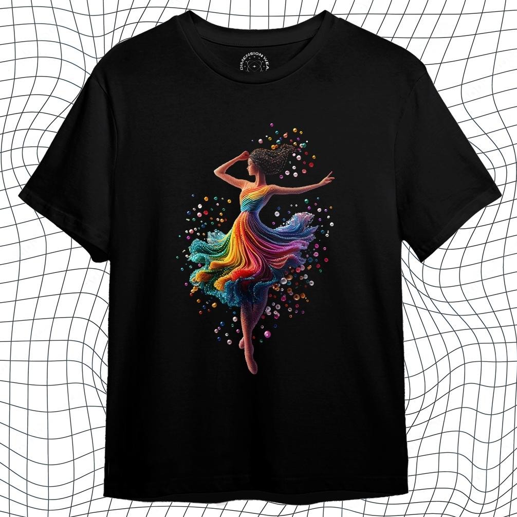 3D สวย Ballerina Premium Distro เสื้อยืด V2 Dt0767