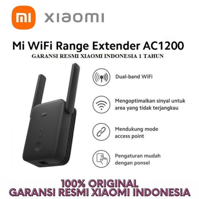 XIAOMI WIFI EXTENDER REPEATER SIGNAL BOOSTER 1200MBPS AC1200 DUAL BAND