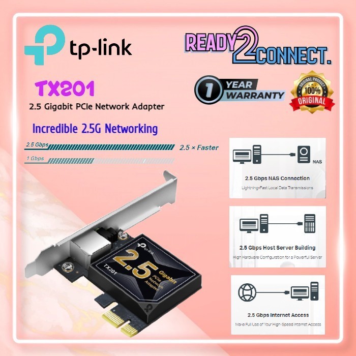 TP-LINK TX201 2.5 Gigabit PCIe Network Adapter