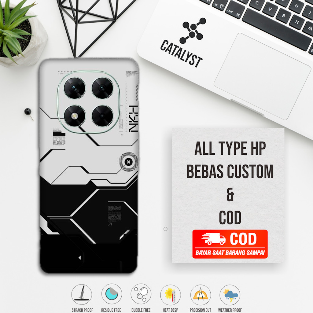 (ซื้อ 1 แถม 2) Garskin Skin Poco X7 5G Fullbody CBP Code - f0j - สามารถปรับแต่งได้ - เคสสติ๊กเกอร์