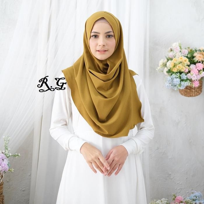 Khimar Pastan Gimi Non pet Crinkle Airflow HQ Instant Hijab