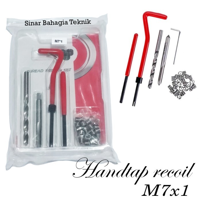 TAP RECOIL SET M7X1 / HANDTAP COIL M7 X 1 / THREAD REPAIR 7X1 / M 7